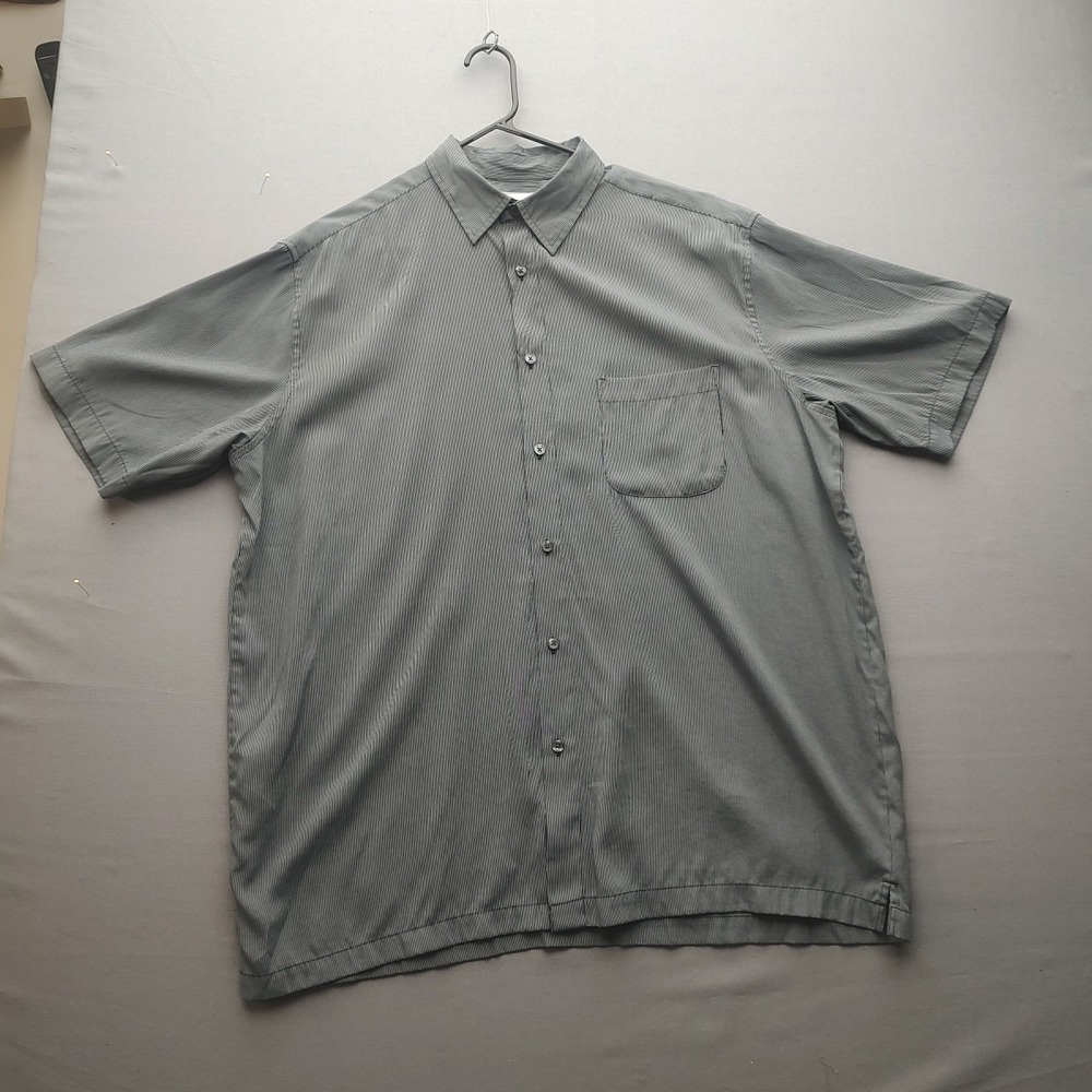 Breakwater Men's Short‎ Sleeve Black Casual Button Up Shirt Size Large